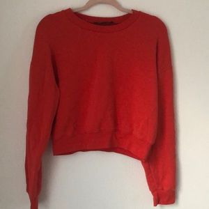 Reformation red crew neck sweater
